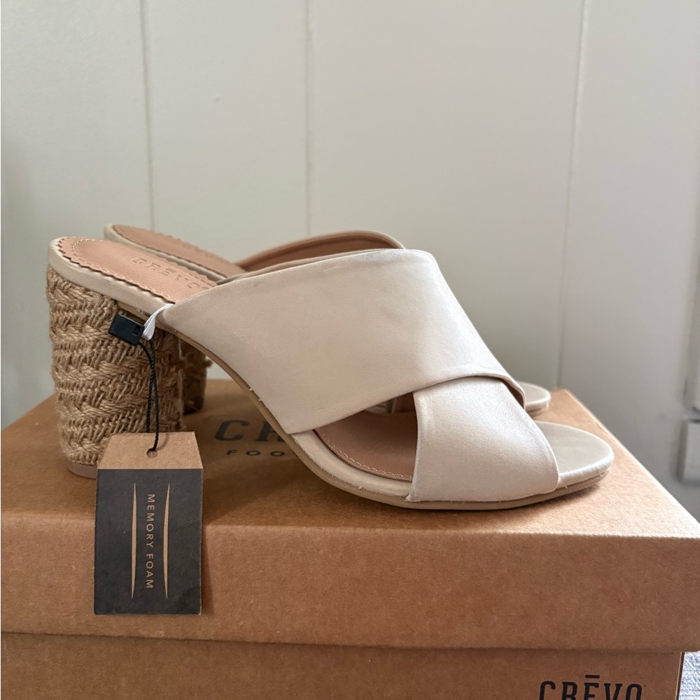 Crevo Women's Presley Mules with Woven Heel